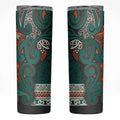 Aotearoa Iwi Ngāti Maru Taranaki Skinny Tumbler Maori Wharenui House Tribal Pattern