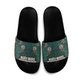 Aotearoa Iwi Ngāti Maru Taranaki Slide Sandals Maori Wharenui House Tribal Pattern