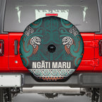 Aotearoa Iwi Ngāti Maru Taranaki Spare Tire Cover Maori Wharenui House Tribal Pattern