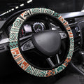 Aotearoa Iwi Ngāti Maru Taranaki Steering Wheel Cover Maori Wharenui House Tribal Pattern