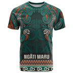 Aotearoa Iwi Ngāti Maru Taranaki T Shirt Maori Wharenui House Tribal Pattern
