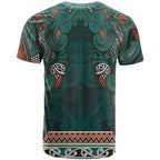 Aotearoa Iwi Ngāti Maru Taranaki T Shirt Maori Wharenui House Tribal Pattern