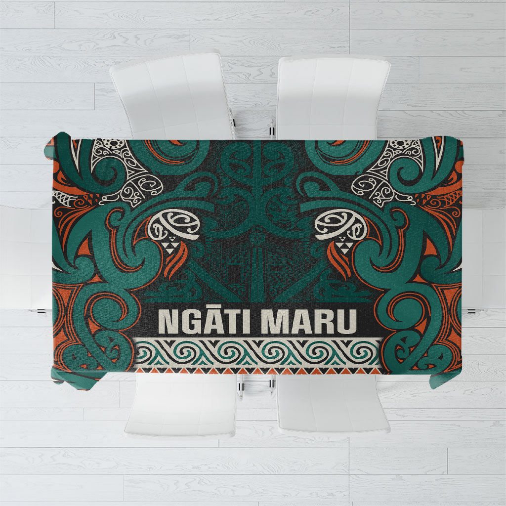 Aotearoa Iwi Ngāti Maru Taranaki Tablecloth Maori Wharenui House Tribal Pattern