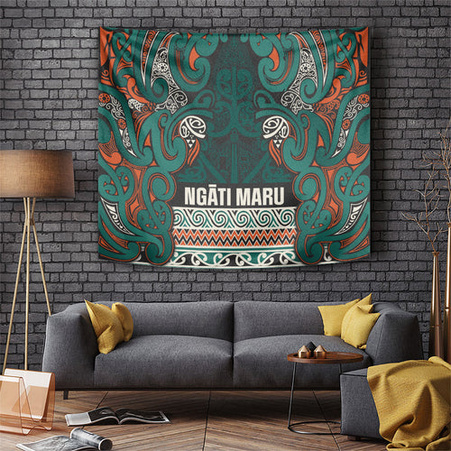 Aotearoa Iwi Ngāti Maru Taranaki Tapestry Maori Wharenui House Tribal Pattern