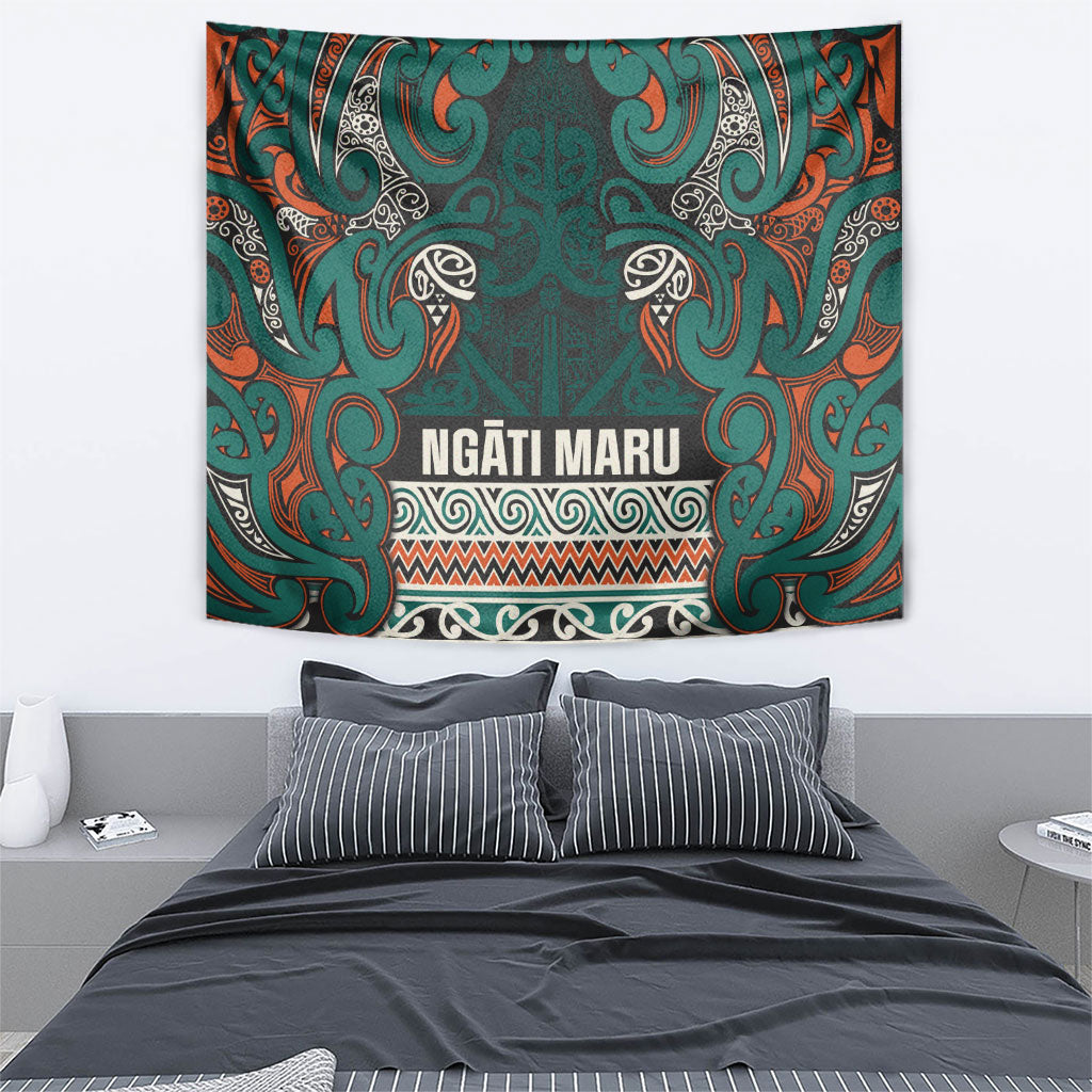 Aotearoa Iwi Ngāti Maru Taranaki Tapestry Maori Wharenui House Tribal Pattern