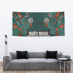 Aotearoa Iwi Ngāti Maru Taranaki Tapestry Maori Wharenui House Tribal Pattern