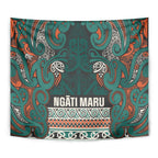 Aotearoa Iwi Ngāti Maru Taranaki Tapestry Maori Wharenui House Tribal Pattern