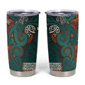 Aotearoa Iwi Ngāti Maru Taranaki Tumbler Cup Maori Wharenui House Tribal Pattern