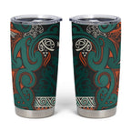 Aotearoa Iwi Ngāti Maru Taranaki Tumbler Cup Maori Wharenui House Tribal Pattern
