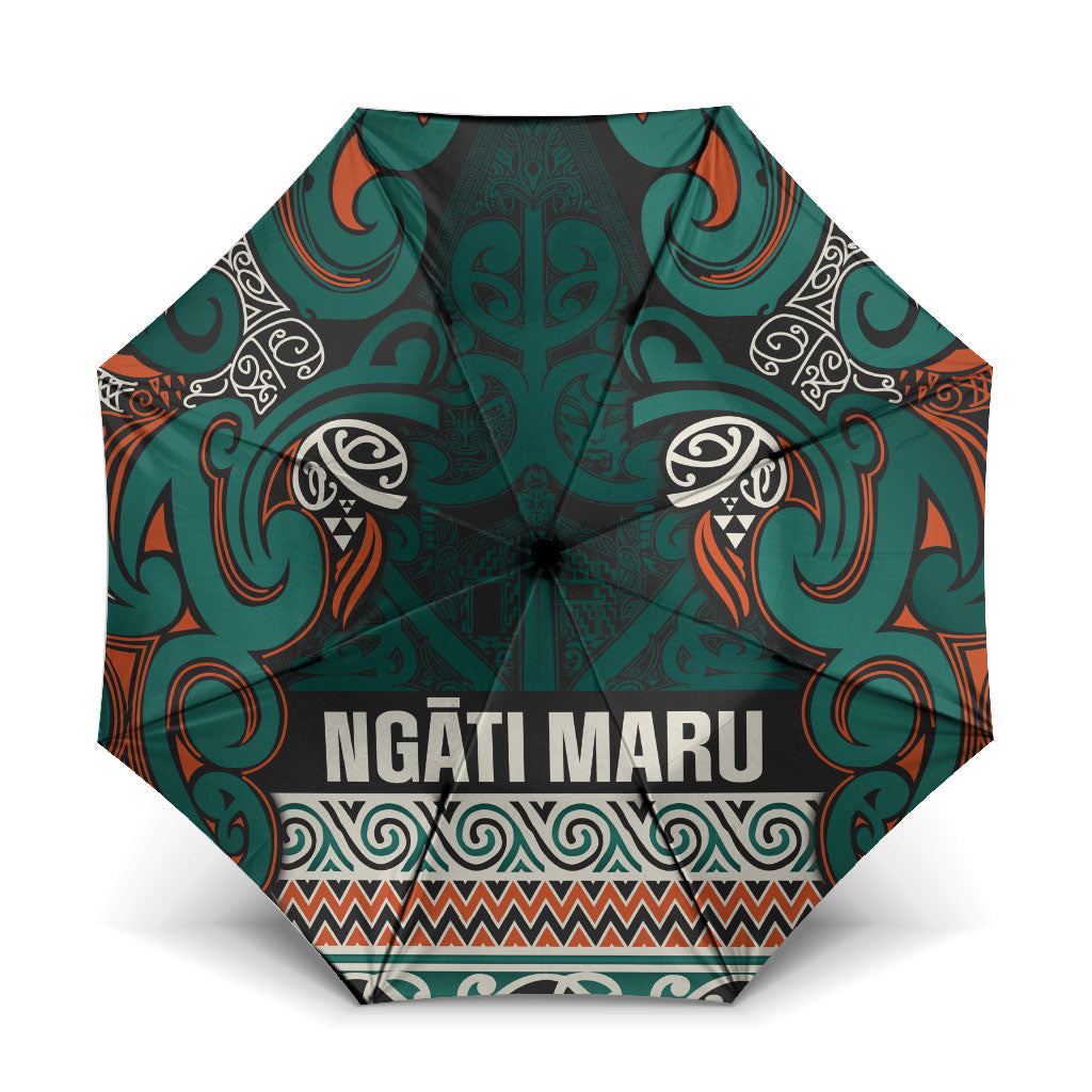 Aotearoa Iwi Ngāti Maru Taranaki Umbrella Maori Wharenui House Tribal Pattern