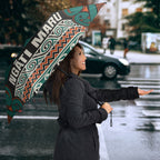 Aotearoa Iwi Ngāti Maru Taranaki Umbrella Maori Wharenui House Tribal Pattern