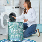 Aotearoa Iwi Ngati Paoa Laundry Basket Maori Wharenui House Tribal Pattern