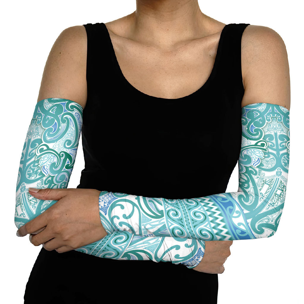 Aotearoa Iwi Ngati Paoa Arm Sleeves Maori Wharenui House Tribal Pattern