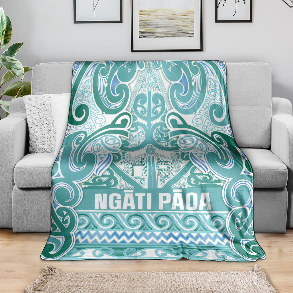 Aotearoa Iwi Ngati Paoa Blanket Maori Wharenui House Tribal Pattern
