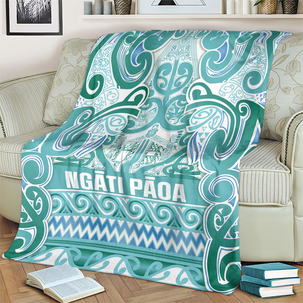 Aotearoa Iwi Ngati Paoa Blanket Maori Wharenui House Tribal Pattern