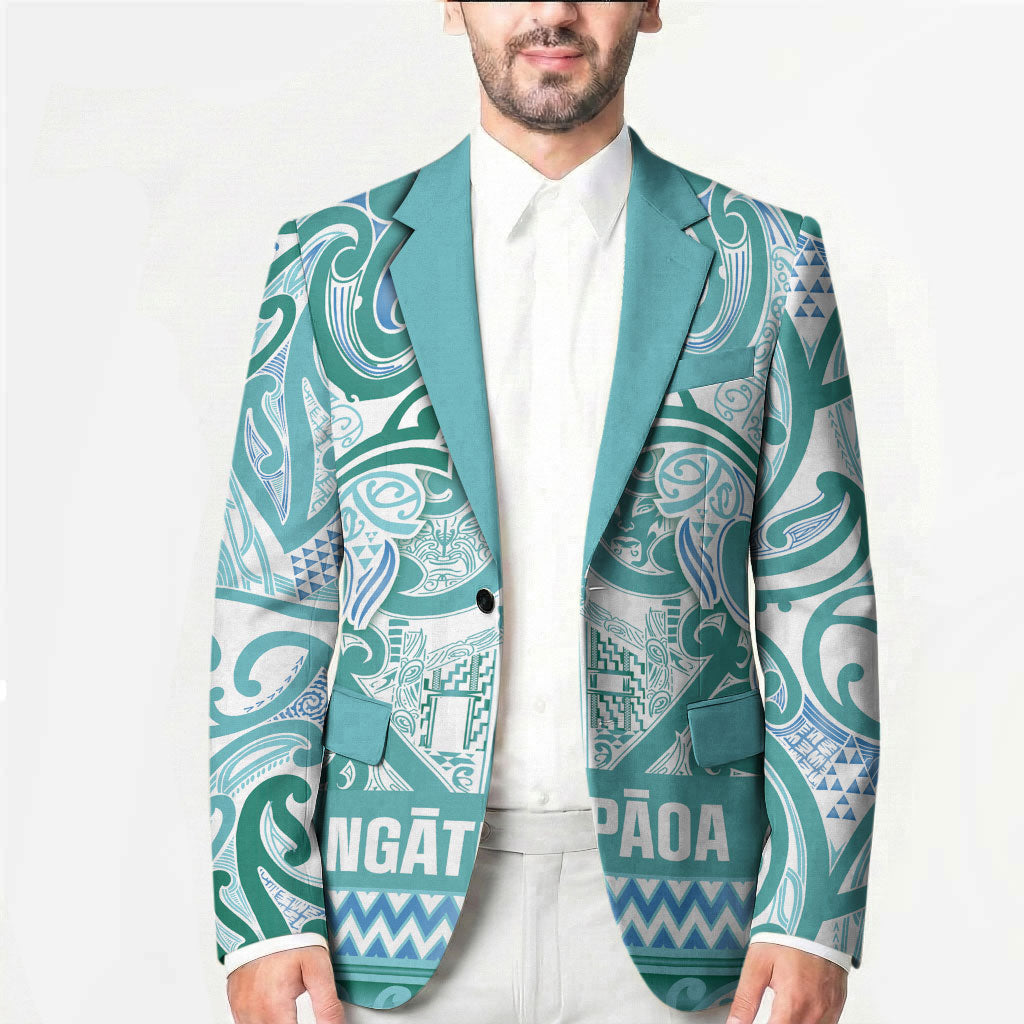 Aotearoa Iwi Ngati Paoa Blazer Maori Wharenui House Tribal Pattern