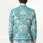 Aotearoa Iwi Ngati Paoa Blazer Maori Wharenui House Tribal Pattern