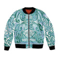 Aotearoa Iwi Ngati Paoa Bomber Jacket Maori Wharenui House Tribal Pattern