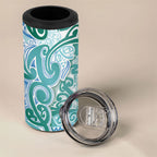 Aotearoa Iwi Ngati Paoa 4 in 1 Can Cooler Tumbler Maori Wharenui House Tribal Pattern