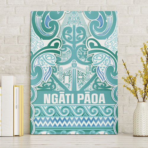 Aotearoa Iwi Ngati Paoa Canvas Wall Art Maori Wharenui House Tribal Pattern