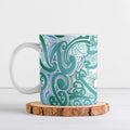 Aotearoa Iwi Ngati Paoa Ceramic Mug Maori Wharenui House Tribal Pattern