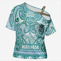 Aotearoa Iwi Ngati Paoa Cross Shoulder Shirt Maori Wharenui House Tribal Pattern