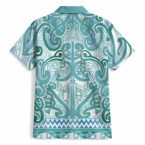 Aotearoa Iwi Ngati Paoa Hawaiian Shirt Maori Wharenui House Tribal Pattern