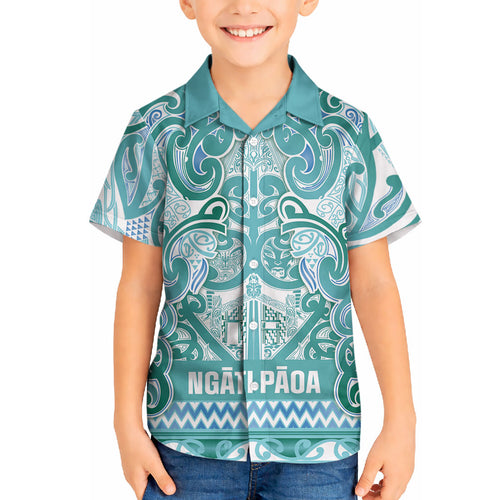 Aotearoa Iwi Ngati Paoa Hawaiian Shirt Maori Wharenui House Tribal Pattern