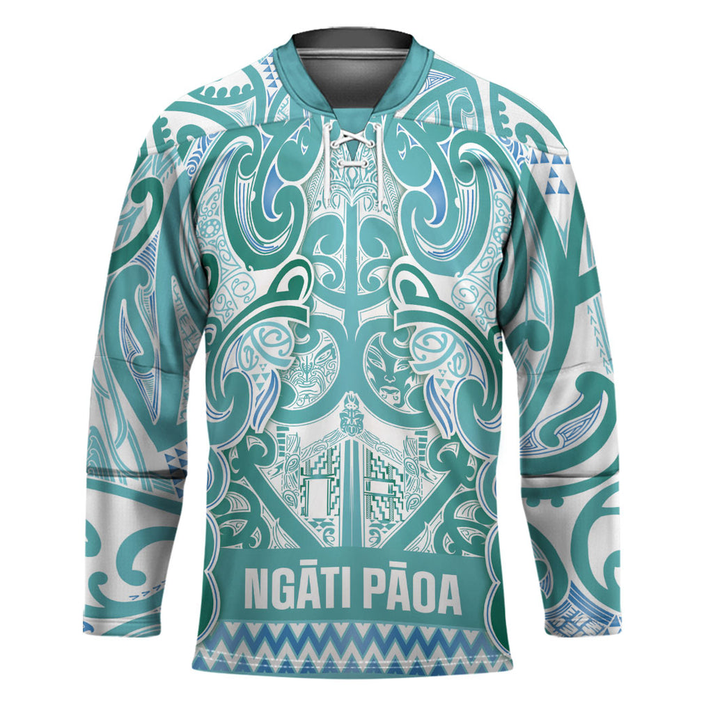 Aotearoa Iwi Ngati Paoa Hockey Jersey Maori Wharenui House Tribal Pattern