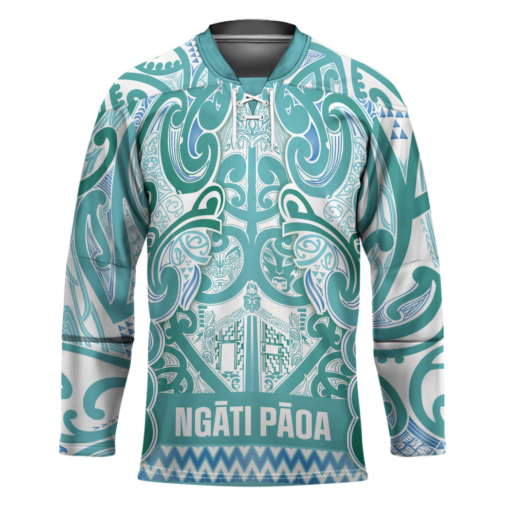 Aotearoa Iwi Ngati Paoa Hockey Jersey Maori Wharenui House Tribal Pattern