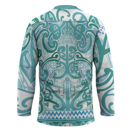 Aotearoa Iwi Ngati Paoa Hockey Jersey Maori Wharenui House Tribal Pattern