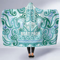 Aotearoa Iwi Ngati Paoa Hooded Blanket Maori Wharenui House Tribal Pattern