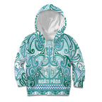 Aotearoa Iwi Ngati Paoa Kid Hoodie Maori Wharenui House Tribal Pattern