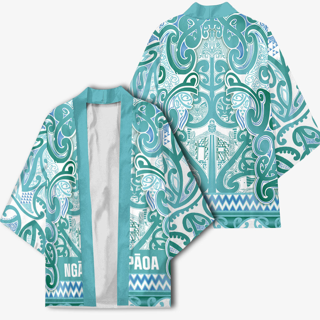 Aotearoa Iwi Ngati Paoa Kimono Maori Wharenui House Tribal Pattern
