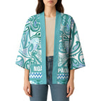 Aotearoa Iwi Ngati Paoa Kimono Maori Wharenui House Tribal Pattern
