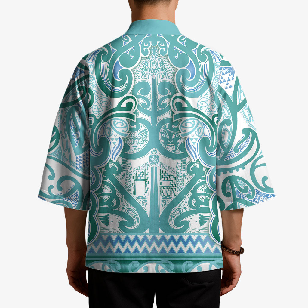 Aotearoa Iwi Ngati Paoa Kimono Maori Wharenui House Tribal Pattern