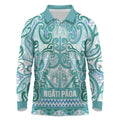 Aotearoa Iwi Ngati Paoa Long Sleeve Polo Shirt Maori Wharenui House Tribal Pattern