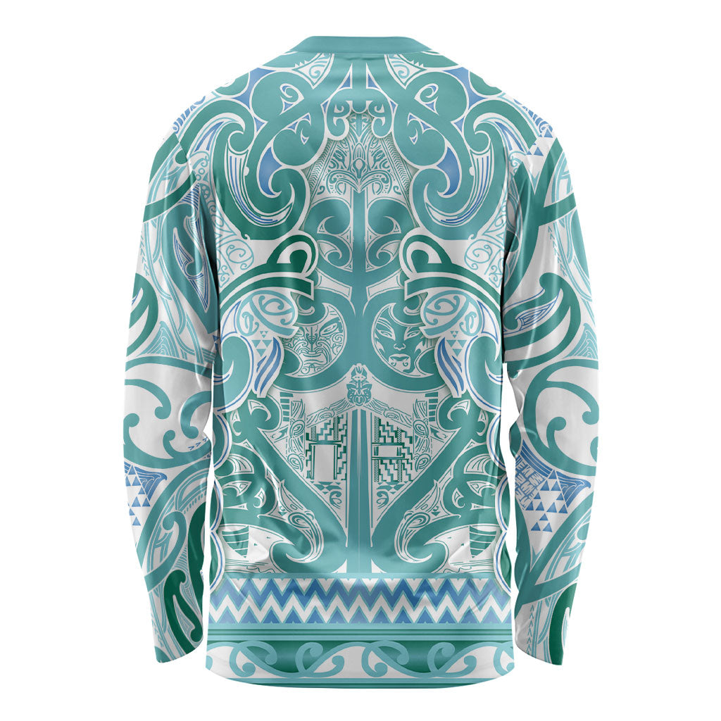Aotearoa Iwi Ngati Paoa Long Sleeve Shirt Maori Wharenui House Tribal Pattern
