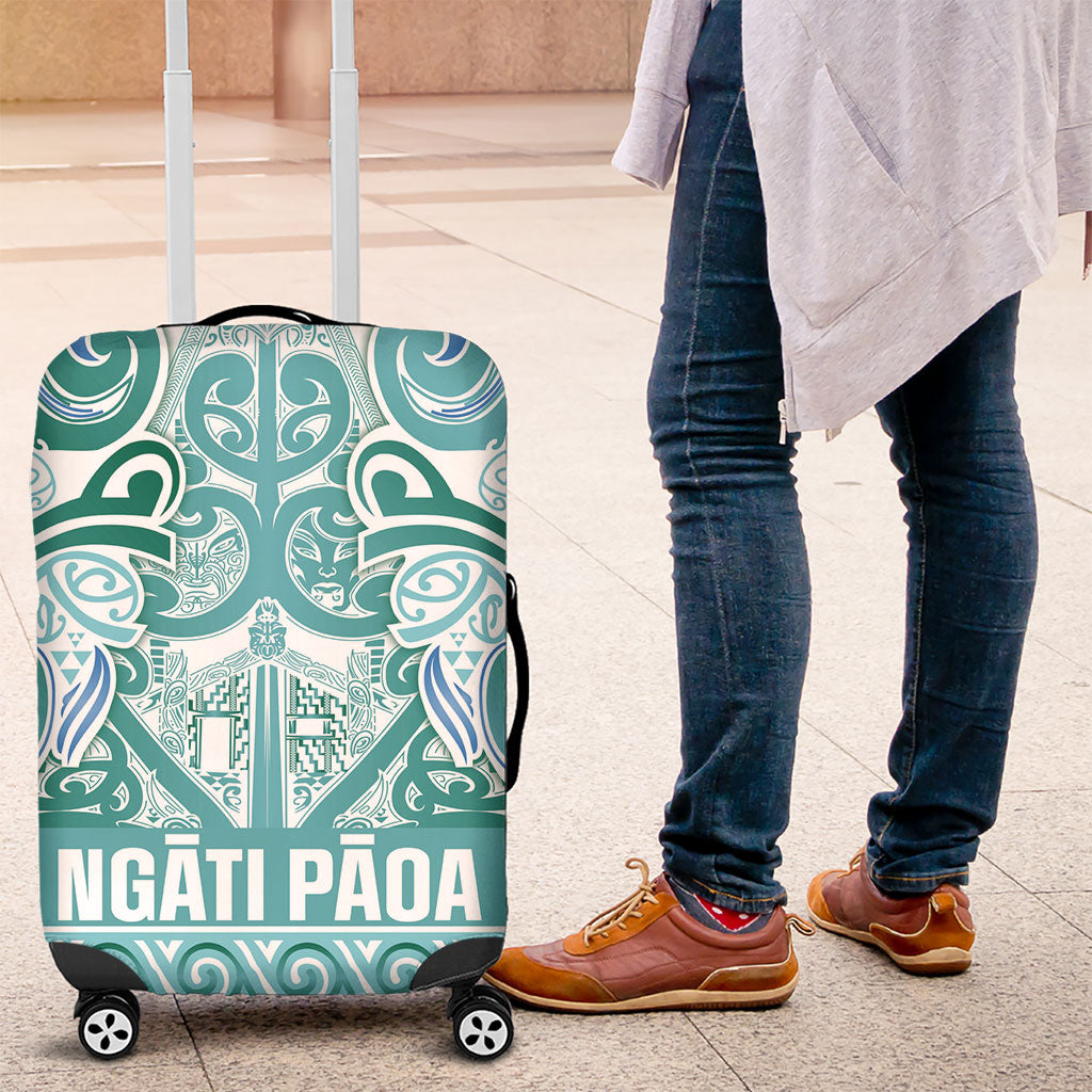 Aotearoa Iwi Ngati Paoa Luggage Cover Maori Wharenui House Tribal Pattern