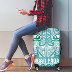 Aotearoa Iwi Ngati Paoa Luggage Cover Maori Wharenui House Tribal Pattern