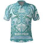 Aotearoa Iwi Ngati Paoa Polo Shirt Maori Wharenui House Tribal Pattern
