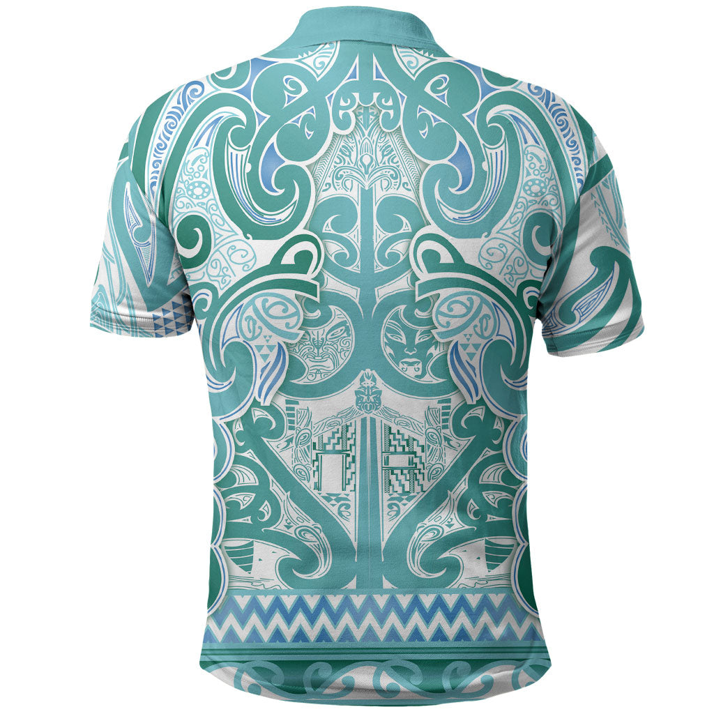 Aotearoa Iwi Ngati Paoa Polo Shirt Maori Wharenui House Tribal Pattern