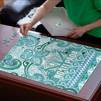 Aotearoa Iwi Ngati Paoa Puzzle Maori Wharenui House Tribal Pattern