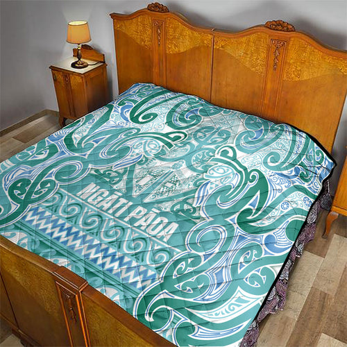 Aotearoa Iwi Ngati Paoa Quilt Maori Wharenui House Tribal Pattern