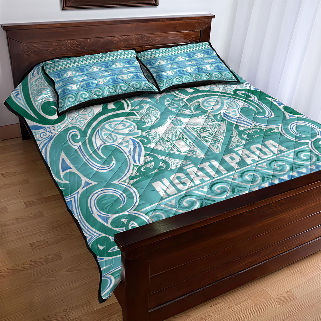 Aotearoa Iwi Ngati Paoa Quilt Bed Set Maori Wharenui House Tribal Pattern