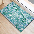 Aotearoa Iwi Ngati Paoa Rubber Doormat Maori Wharenui House Tribal Pattern