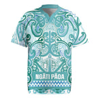 Aotearoa Iwi Ngati Paoa Rugby Jersey Maori Wharenui House Tribal Pattern