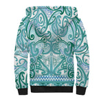 Aotearoa Iwi Ngati Paoa Sherpa Hoodie Maori Wharenui House Tribal Pattern
