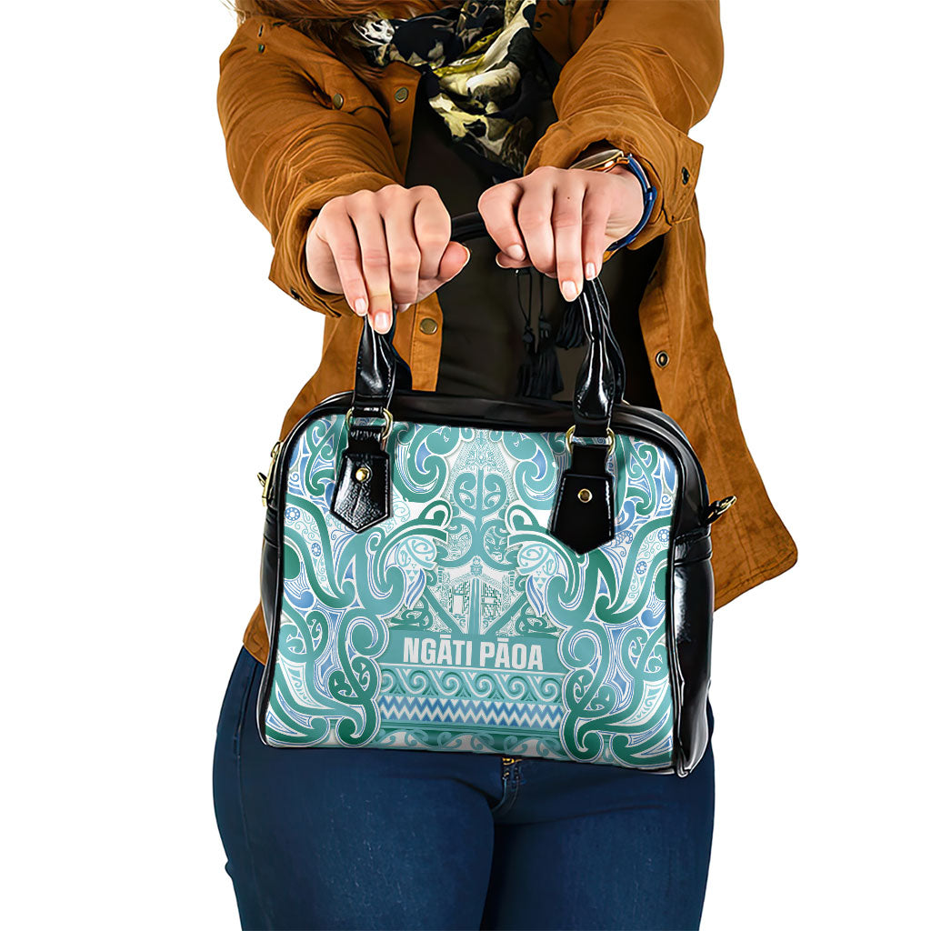 Aotearoa Iwi Ngati Paoa Shoulder Handbag Maori Wharenui House Tribal Pattern