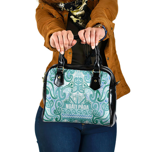 Aotearoa Iwi Ngati Paoa Shoulder Handbag Maori Wharenui House Tribal Pattern